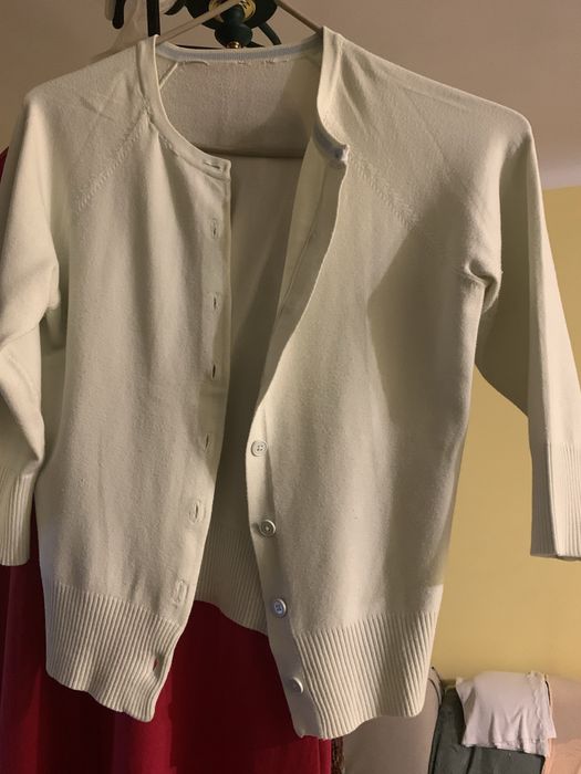 Sweterek miętowy z rękawem 3/4