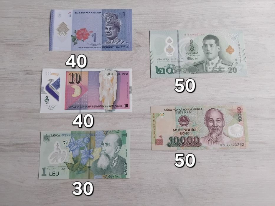 Банкноти світу полімер пластик polymer