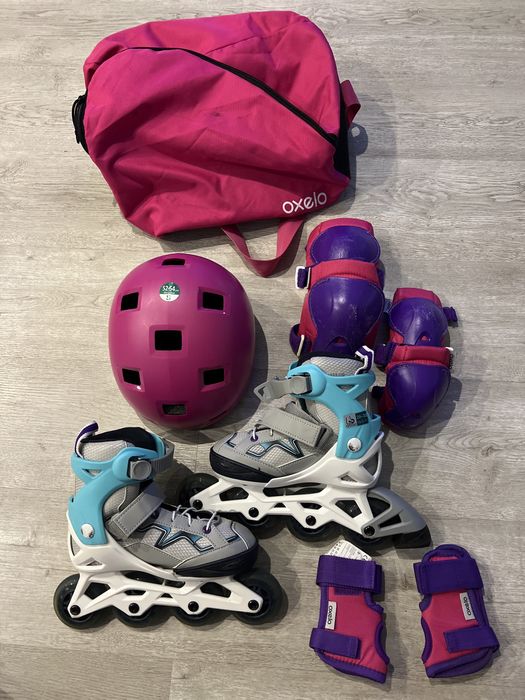 Patins em Linha 29 -32 e material de proteção