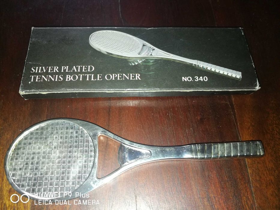 Raquete de Ténis banhada a prata abridor de garrafas RARO NÙMERADO