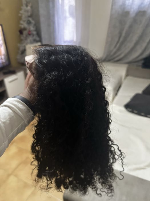 Peruca Cacheada, 100% cabelo humano - Nova
