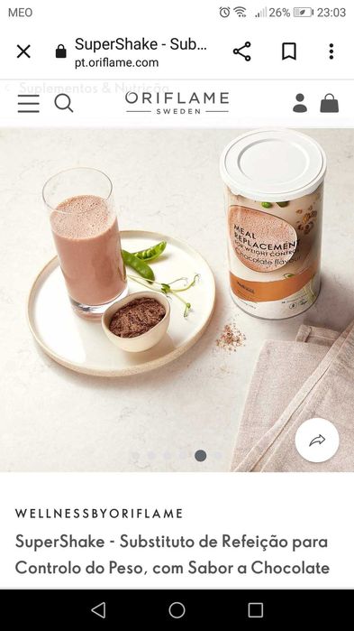 Substituto de Refeição para Controlo de peso - emagrecer saudável