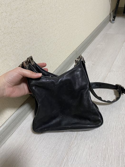 Сумка кожаная черная