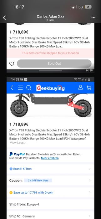 Trotinete dualtron  100 km/h