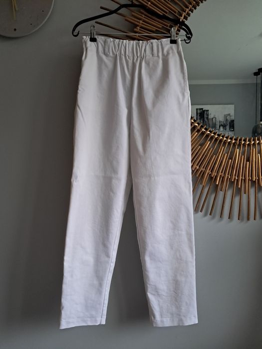 Spodnie biale bawełna on you S polska marka