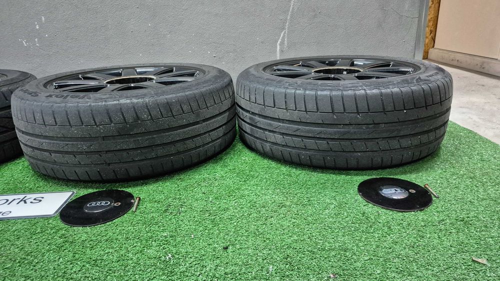 4 Jantes 16 Polegadas Dupla Furacao 5x100 e 5x112 Sline Preto Brilho com Pneus 205/55R16