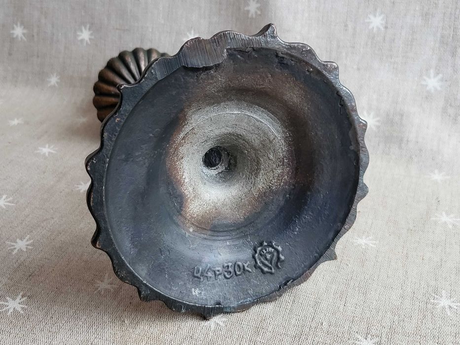 Подсвечник силумин №1. №2. Хорошее состояние