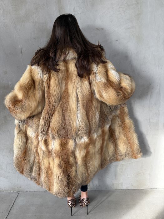 Шуба лисиця натуральна вінтаж 125см