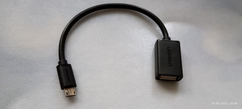 OTG-кабель от UGREEN -  micro-USB - USB-A (оригинал)