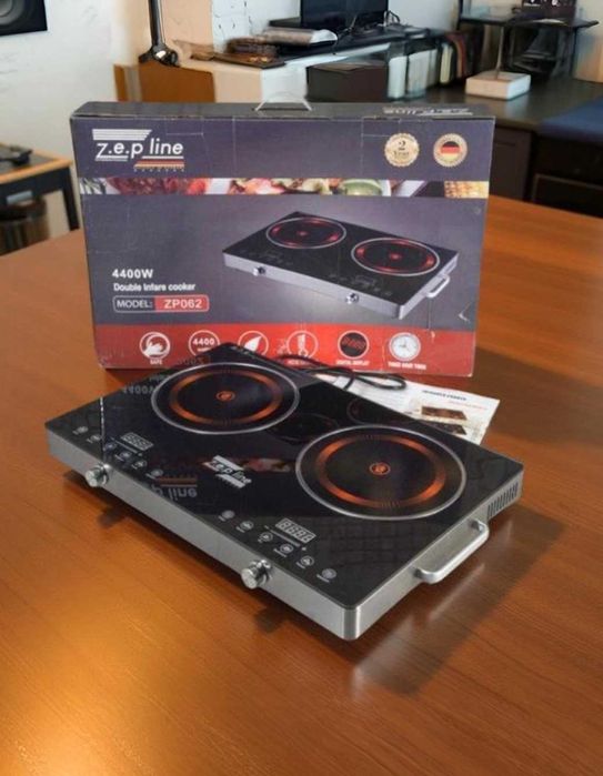 Інфрачервона електроплита двоконфорочна під любий посуд