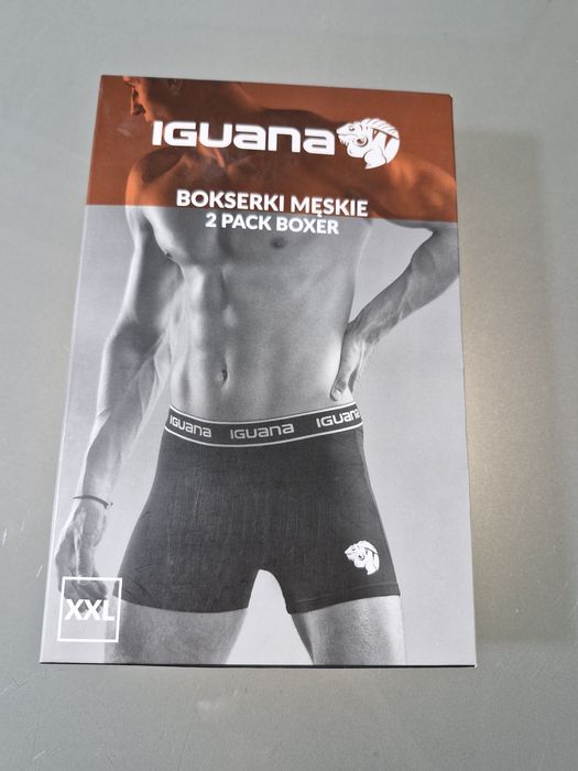 Iguana Bokserki Męskie 2-Pak Czarne Rozmiar XXL
