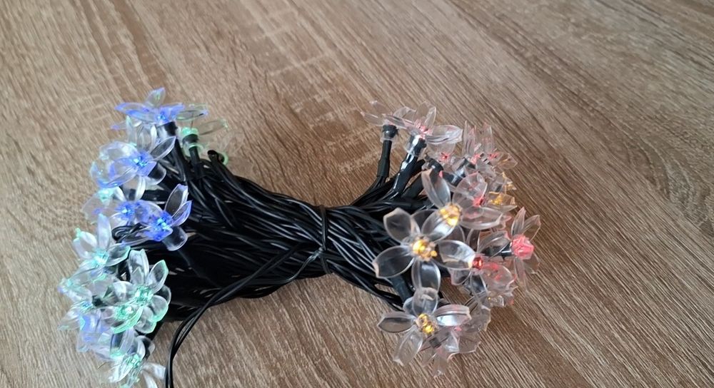 Lampki solarne na taras ogród
