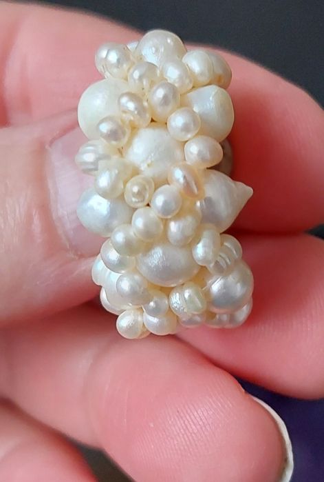 Klipsy perłowe biale