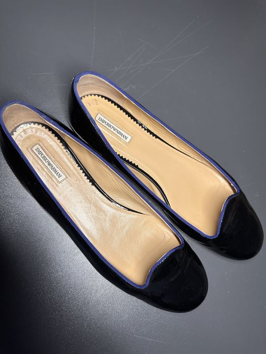 Emporio Armani балетки 39 оригинал лаковая кожа 24см
