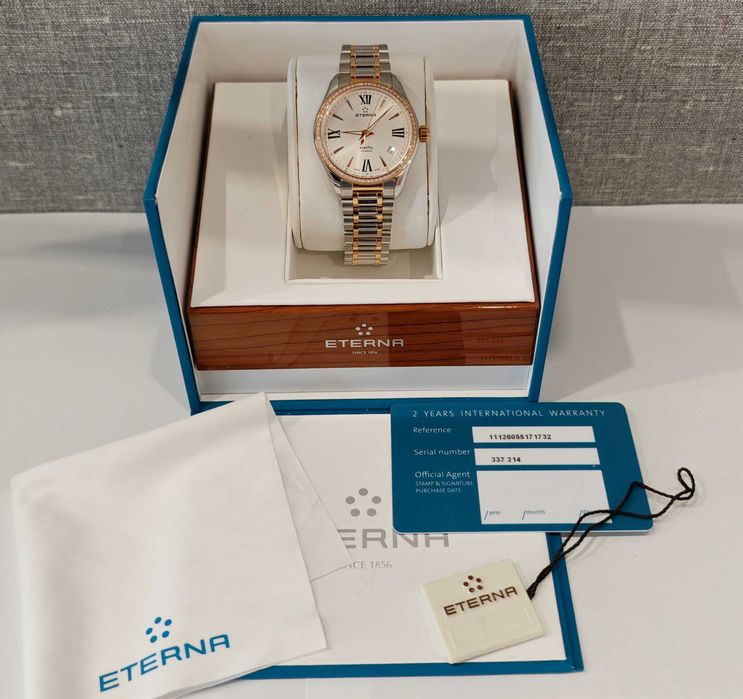 Жіночий годинник Eterna KonTiki Automatic 1260.55 Swiss made Diamond