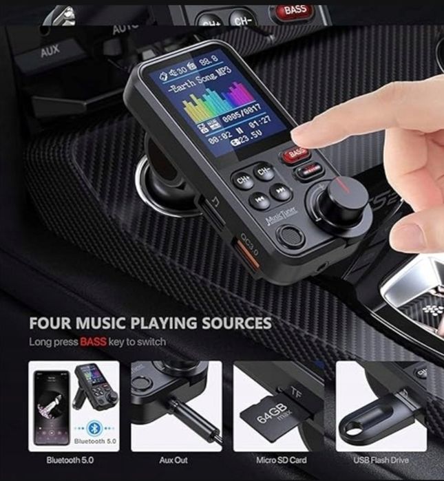 Adapter samochodowy Bluetooth ,nadajnik FM