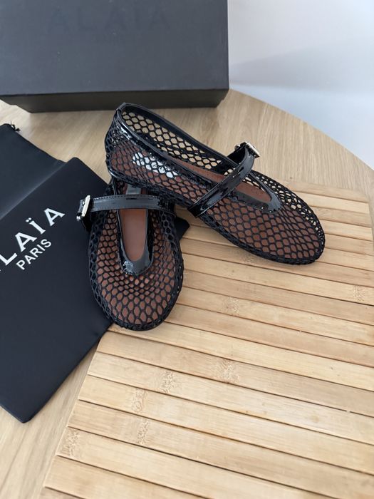 Balerinki Alaia Mokasyny Espadryle