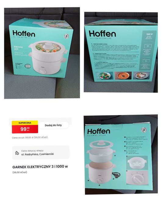 Garnek elementy gotowanie na parze nowy