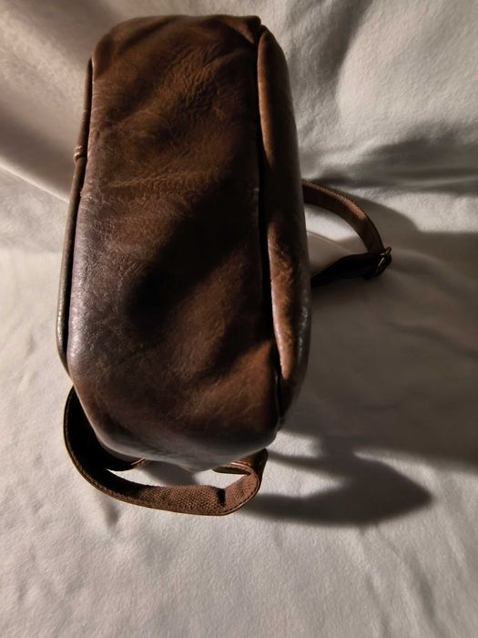 Saszetka męska, brązowa, skóra