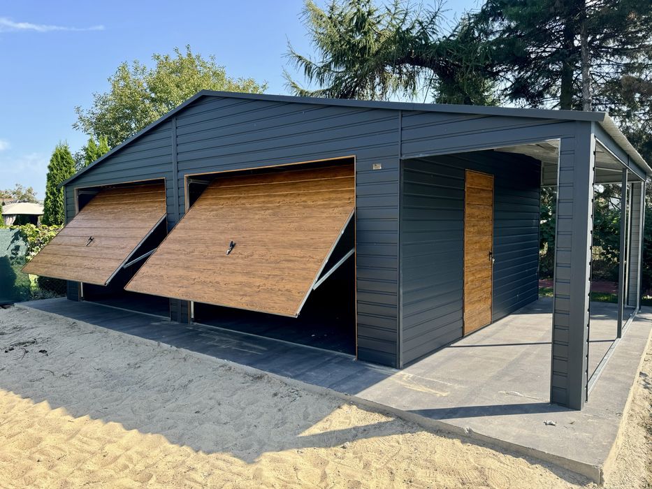 Garaz blaszany 8x6 ocynowany profil zamkniety