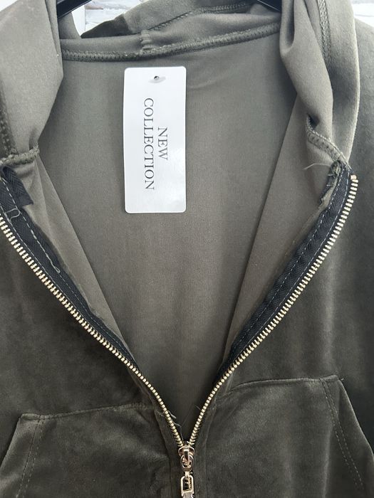 Dres welurowy S M L Juicy komplet dresowy rozpinany damski cyrkoni