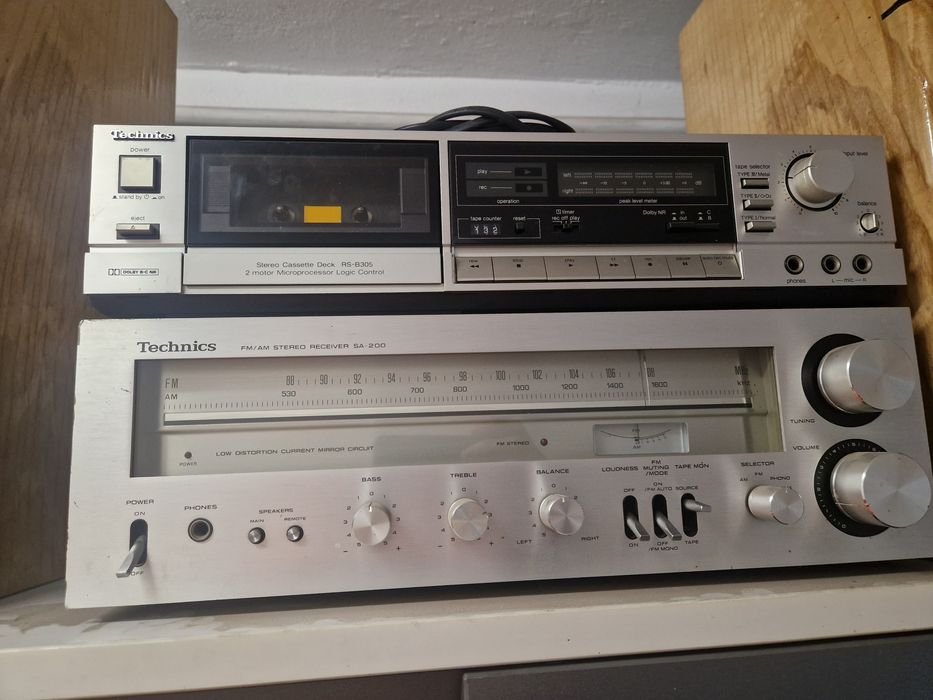 Magnetofon Deck Technics RS-B305 srebrny