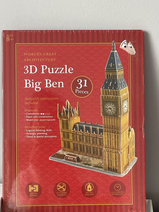 Продаю новий об’ємний 3D-пазл «Big Ben» у заводській упаковці!