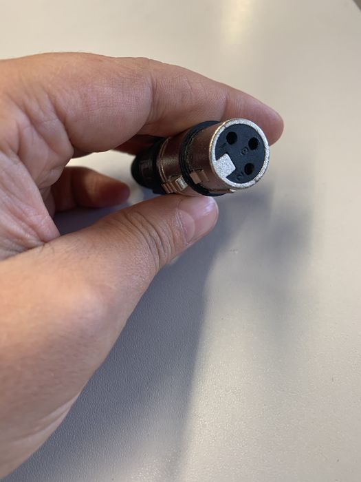 Gniazdo XLR mikrofonowe 3pin na kabel CZARNE(