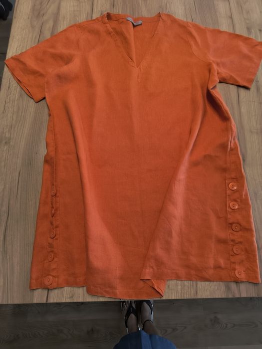 Lniana tunika Paul Costelloe Living roz XXL 48-50