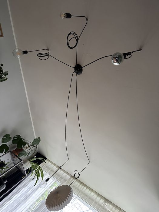 lampa pająk czarna loft 5