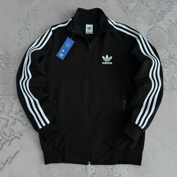 Олімпійка Adidas чоловіча чорна, біла, хакі | Кофта на замку Адидас мастерка мужская черная, белая, хаки