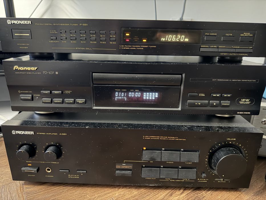 Zestaw pioneer a-331 pd-107 f-551