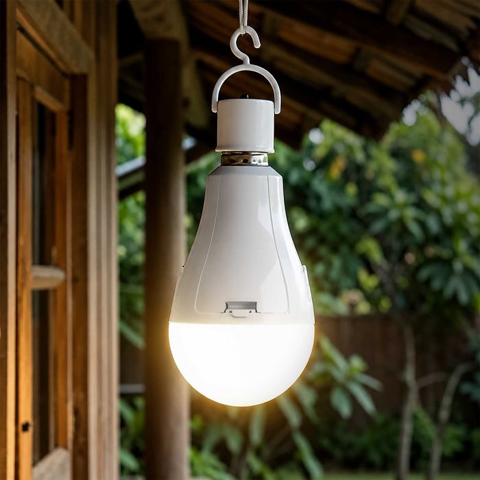 Оригінальна LED лампочка акумуляторна TITANUM A80 12W E27 з гарантією 1 рік. Якісна лампа з 2 змінними акумуляторами 18650 по 1200 mAh