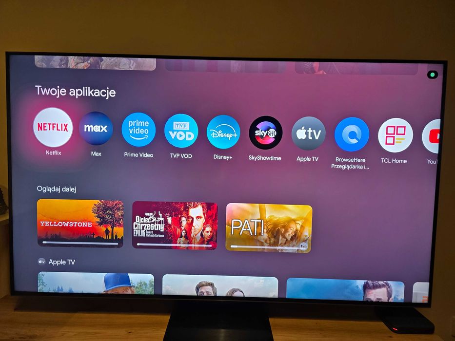 TCL 55C805 MiniLED QLED 144Hz 4K – Gwarancja 04/2027, stan idealny