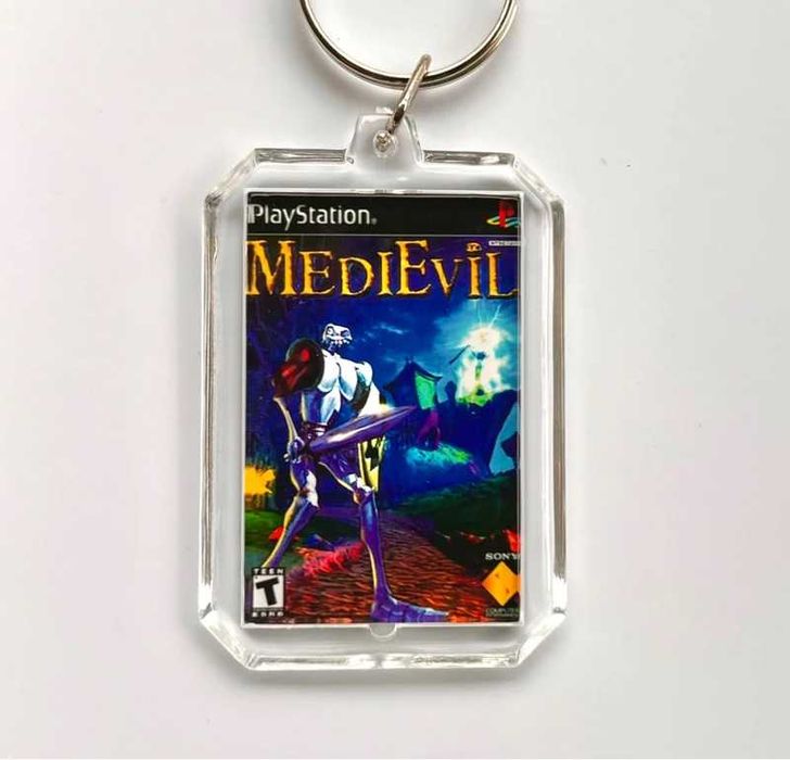 Brelok MediEvil - mini okładka gry PS1