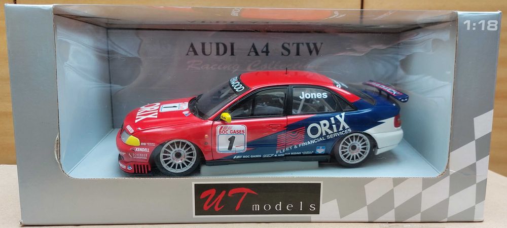 ミニカー UTmodels AUDI A4 STW 1/18 UT-MODELS 39745 Масштаб 1/18 | AUDI A4 STW N 1 1997 JONES RED BLUE