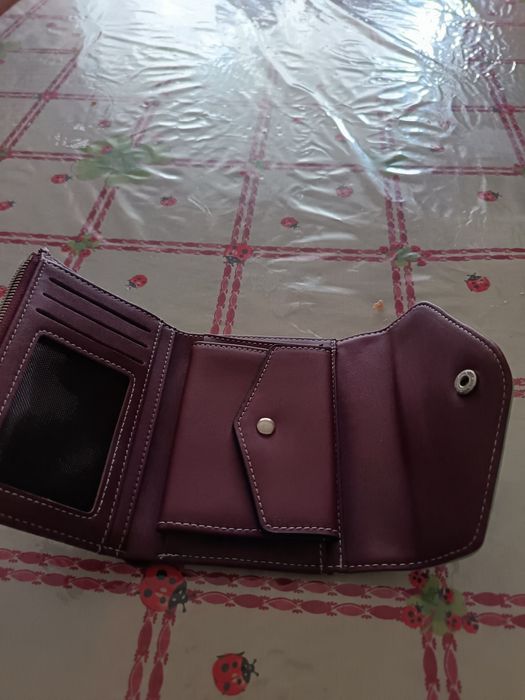 Carteira mulher cor castanho e verde ( Portes grátis)