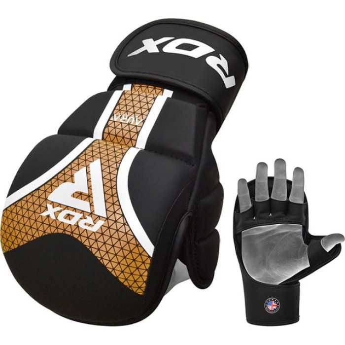 Оригинальные Перчатки RDX Grappling Gloves Shooter Aura - Black/Golden