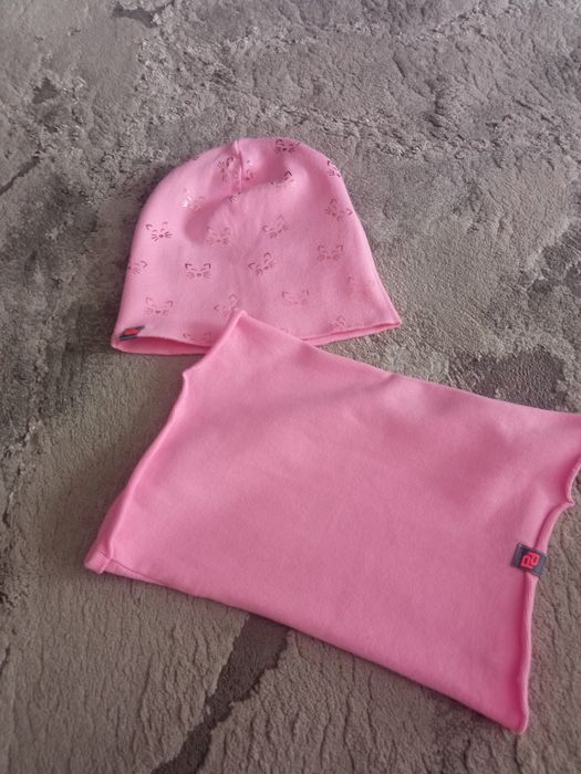 Komplet czapka szalik komin dla dziewczynki 3-5 lat