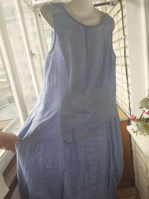 Льняное платье сарафан