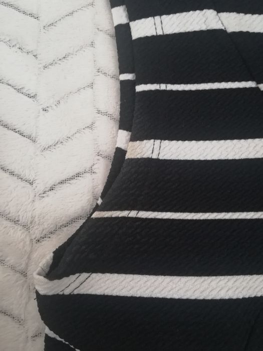 Sukienka pimkie M czarna biała paski krótka bez rękawka