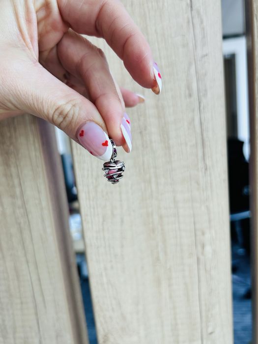 Srebrna zawieszka serce srebro Charms na bransoletke zawieszka wisior