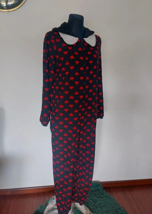 Kombinezon Mickey Mouse polarowy Disney Myszka Minnie serduszka S M