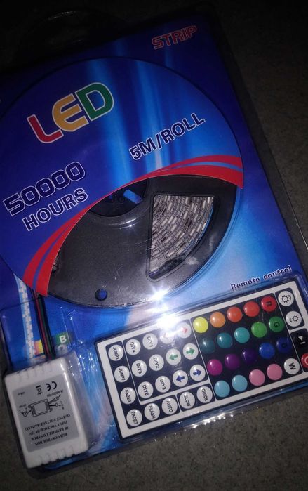 Fita led cores decoração 5 mts c. remoto