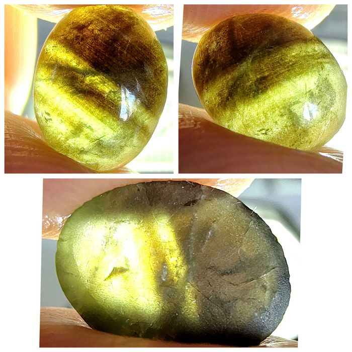 звёздчатый сапфир без наведения полупрозрачный