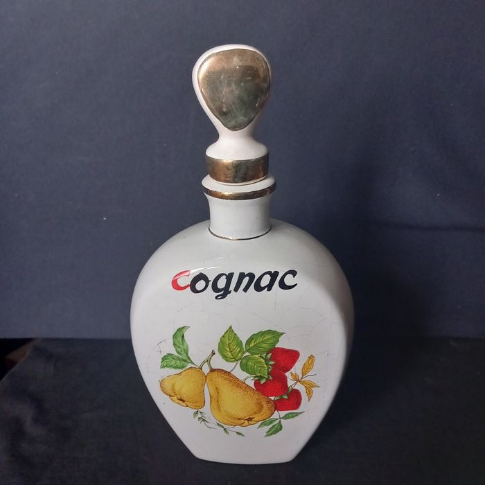 Garrafa Cognac vintage em cerâmica