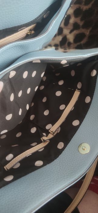 Pojemna torba torebka do ręki Anne Klein groszki