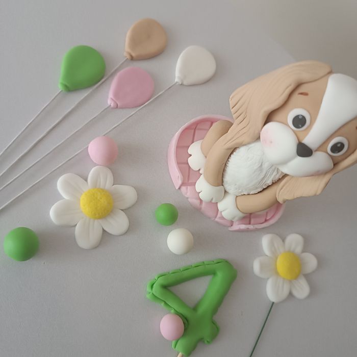 Piesek na tort figurka cukrowa dekoracje