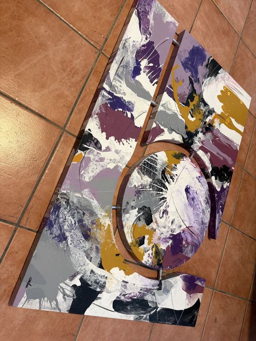 Tela abstrata - obra modular