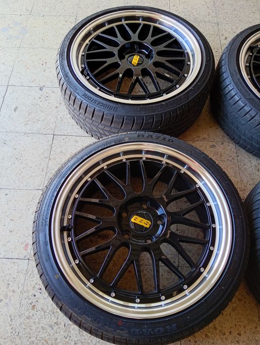 Jantes 18" 5x114.3 (Estilo BBS) c/ Pneus 215/40R18 Quase Novos